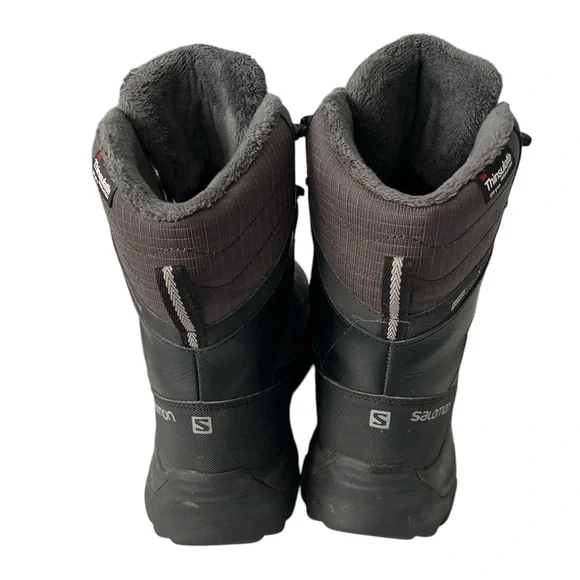 Salomon Men's Black Winter Boots #145464 Black Hiking Shoes Boots US 12 - Picture 2 of 8